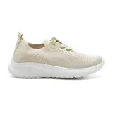 Championes deportivos American Sport Gio color beige, con cordones y suela blanca.