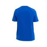 Remera azul de algodón con logo de Adidas estampado en el pecho.