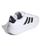 Championes Adidas Grand Court Platform de mujer, color blanco con las tres tiras laterales en negro y suela con plataforma.