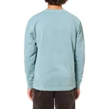 Buzo celeste de algodón con cuello redondo y logo de palmera bordado en el pecho.