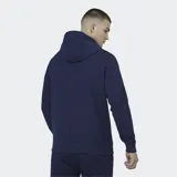 Campera con capucha y bolsillo canguro, color azul marino, con logo de Castore bordado en el pecho.