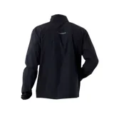 Campera negra de hombre New Balance Accelerate, con cierre frontal, cuello alto y logo reflectivo en el pecho.