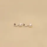 Aros colgantes de plata 925 con perlas de río.