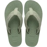 Ojotas Havaianas Surfer Coast color verde con tiras de tela.