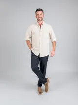 Zapato slip on de cuero color marrón, con elásticos laterales y suela de goma con tecnología Duo-Balance.