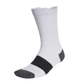 Medias deportivas Adidas Run UB23, color blanco con detalles en negro y gris.