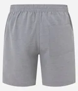 Bermuda masculina de sarga, color verde claro con estampado de rayas finas. Posee cintura elástica con cordón para ajuste y bolsillos.