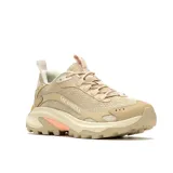 Championes de senderismo Merrell Moab Speed 2, color beige con detalles en rosa y suela Vibram TC5+.