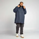 Parka impermeable larga AZUL