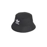 Gorro pescador negro de algodón con logo Trifolio en blanco.