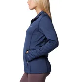 Campera polar Columbia con cierre frontal, bolsillos laterales con cierre y orificios para pulgares.