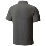 Polo de hombre Columbia Tech Trail, color blanco, de manga corta, con logo bordado en el pecho. Confeccionada en tejido hidroabsorbente Omni-Wick™ con elastano.