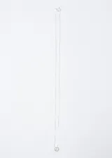 Cadena de plata 925 con dije circular engarzado con piedra luna.