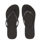 Ojotas Havaianas modelo Slim Flatform, color negro liso, con plataforma gruesa y tiras finas.