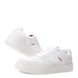 Championes urbanos blancos con detalles en rojo, de la marca N+.