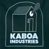 Canguro negro con capucha y bolsillo tipo canguro.