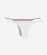 Kit de dos bombachas colaless de algodón, con laterales finos y ajustables, y corte tanga.