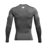Remera de compresión Under Armour HeatGear de manga larga, color negro con logo blanco en el pecho.