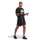 Remera de entrenamiento Adidas para hombre, color negro con logo de la marca en blanco.