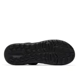 Sandalias negras con ajuste de velcro en dos tiras, con suela de goma y plantilla acolchada.