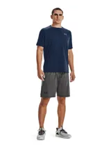Remera deportiva Under Armour Tech 2.0 de hombre, color gris jaspeado con logo negro en el pecho.