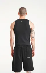 Musculosa básica negra de tela Morley con corte slim-fit.