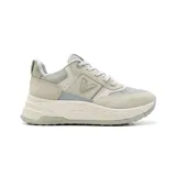 Championes Via Marte Mali color beige con detalles en gris y blanco.