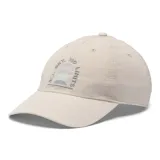 Gorra unisex color beige con logo estampado en el frente y cierre ajustable en la parte posterior.