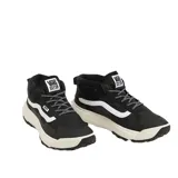 Championes de caña media Vans Mte Crosspath Mid, color negro con detalles en blanco y suela color crema.