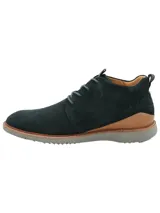 Botín de cuero azul con cordones, suela de goma y tecnología Honey Foam.