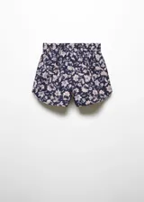 Short de tiro alto con estampado floral, diseño acolchado y cintura elástica.