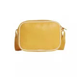 Bandolera Adidas Adicolor Classic Mini color amarillo con logo blanco y ribetes blancos.