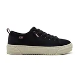 Championes Skechers Bobs Copa negros con plataforma color crema. Capellada de lona y cuero sintético con forro de rizo.