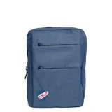 Mochila azul con el escudo del Club Nacional de Football en la parte inferior.
