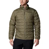 Campera puffer Columbia Delta Ridge II Down color rojo con diseño acolchado. Cuenta con tecnología termorreflectante Omni-Heat™, HeatSeal™ y Omni-Shield™.