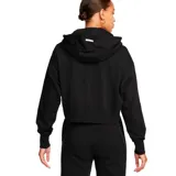 Campera con capucha Nike Air, color negro, con cierre frontal completo, bolsillos laterales y logo estampado en blanco.