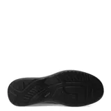 Zapato de vestir de cuero negro, con cordones y suela de goma.