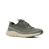 Championes deportivos Skechers Pure Flex - Pulse, color gris con suela beige. Capellada de tejido técnico Stretch Fit, sin cordones y con plantilla acolchada Skechers Air-Cooled Memory Foam.