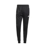 Pantalón de entrenamiento Adidas Tiro Esencial para hombre, color negro con tres rayas blancas a los costados y logo de Adidas en la pierna izquierda.