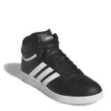 Championes unisex de cuero sintético, color negro con detalles en blanco y diseño de caña media.