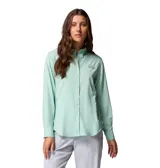 Camisa de manga larga color verde agua, con tecnología Omni-Wick y Omni-Shade UPF 40.