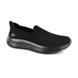 Zapatillas deportivas Skechers GO WALK FLEX sin cordones, color negro, con capellada de malla Stretch Fit, plantilla Air-Cooled Goga Mat y amortiguación ULTRA GO.