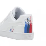 Championes Puma Caven 2.0 BMW MMS, color blanco con detalles en azul y rojo.