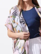 Kimono Barrington de modal con estampado de flores.