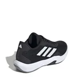 Championes Adidas Amplimove Trainer W, color negro con detalles blancos, ideales para entrenamiento. Presentan las tres tiras características de la marca en color blanco en el lateral.