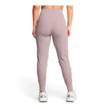 Pantalón de jogging Under Armour color lila, de corte ajustado, con cintura alta elástica, bolsillos laterales y logo de la marca en la cadera.