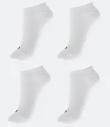Kit de dos pares de medias invisibles blancas de poliamida y elastano.