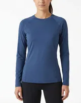 Remera de mangas largas color azul.