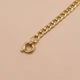 Pulsera grumet de oro amarillo 18k con nudo marinero.