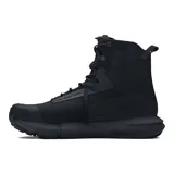 Bota táctica Under Armour Charged Valsetz para mujer, color negro, de caña alta y cordones frontales. Cuenta con tecnología Charged Cushioning® para mayor comodidad y suela Vibram® para mayor tracción.